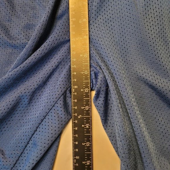 Vintage Starter Blue Mesh Running Sweat Shorts With Pockets Size L 10-12 - Picture 9 of 14